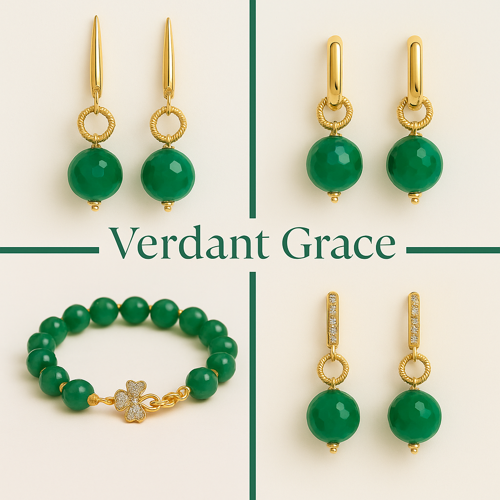 Faceted Green Chalcedony Bracelet of natur