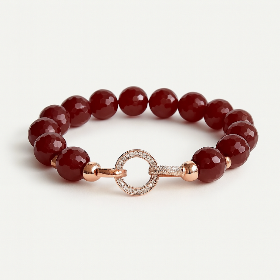 Crimson Shine Carnelian Bracelet