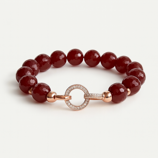 Crimson Shine Carnelian Bracelet