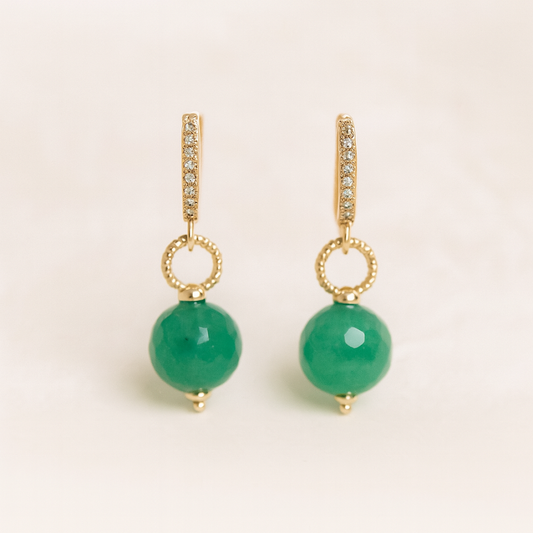 Green Muse -Elegant drop earrings