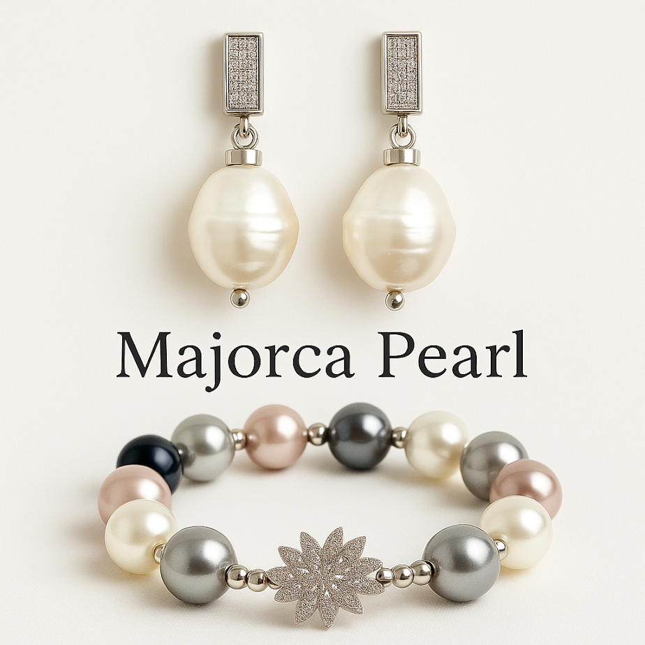 Majorca Pearl Drop Earrings – Light & Dark