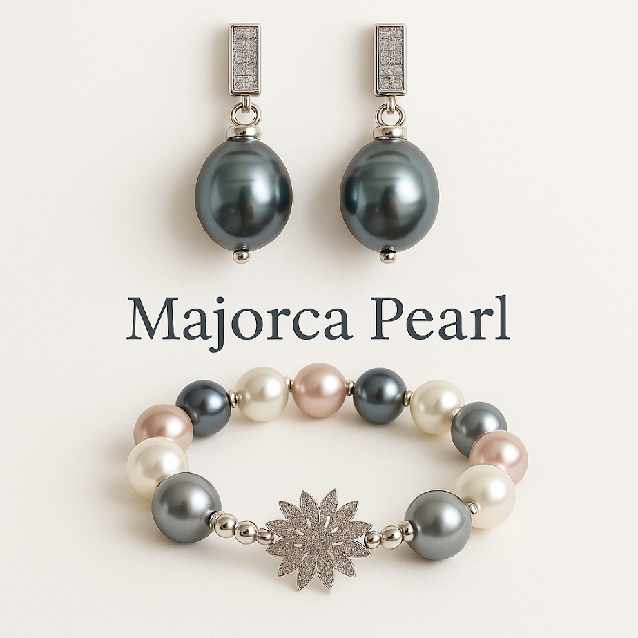 Majorca Pearl Drop Earrings – Light & Dark
