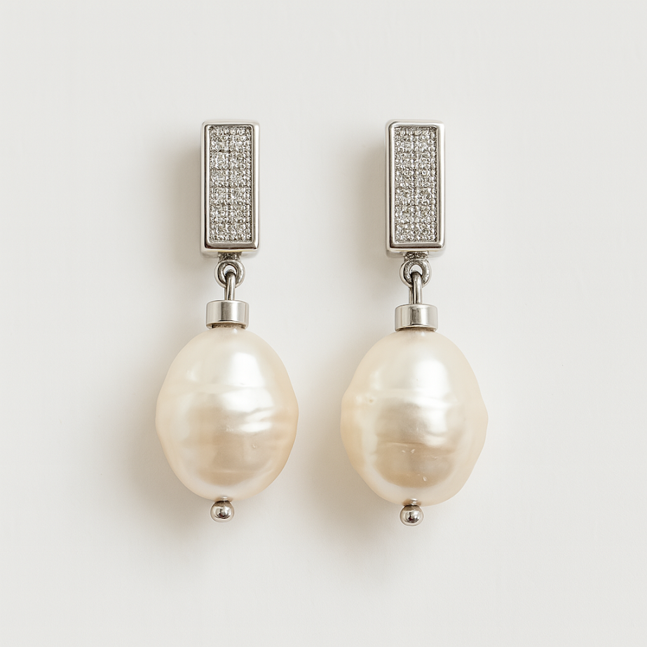 Majorca Pearl Drop Earrings – Light & Dark