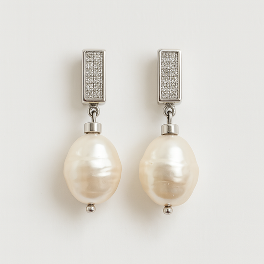 Majorca Pearl Drop Earrings – Light & Dark
