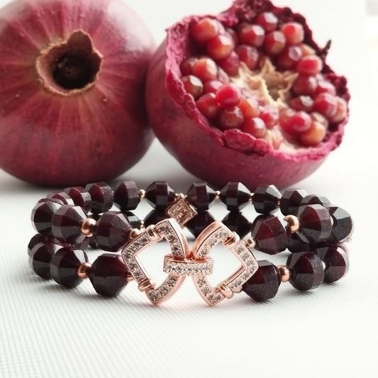 Garnet Bracelet – Garden of Stone Collection